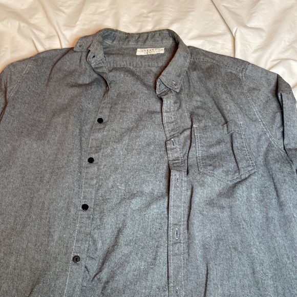 Urban Man - Grey Button Down Men Shirt size - Small - Picture 2 of 7